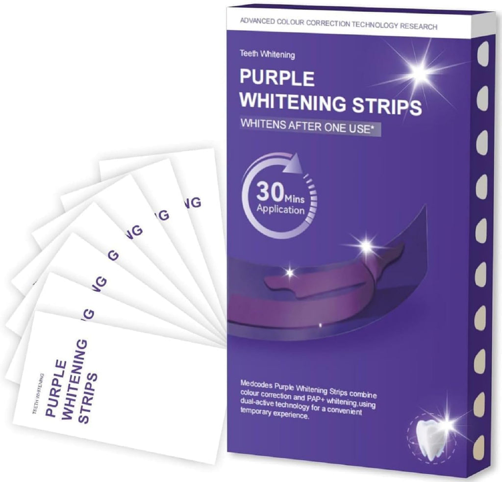 Purple Teeth Whitening Strips – PAP+ Advanced Formula