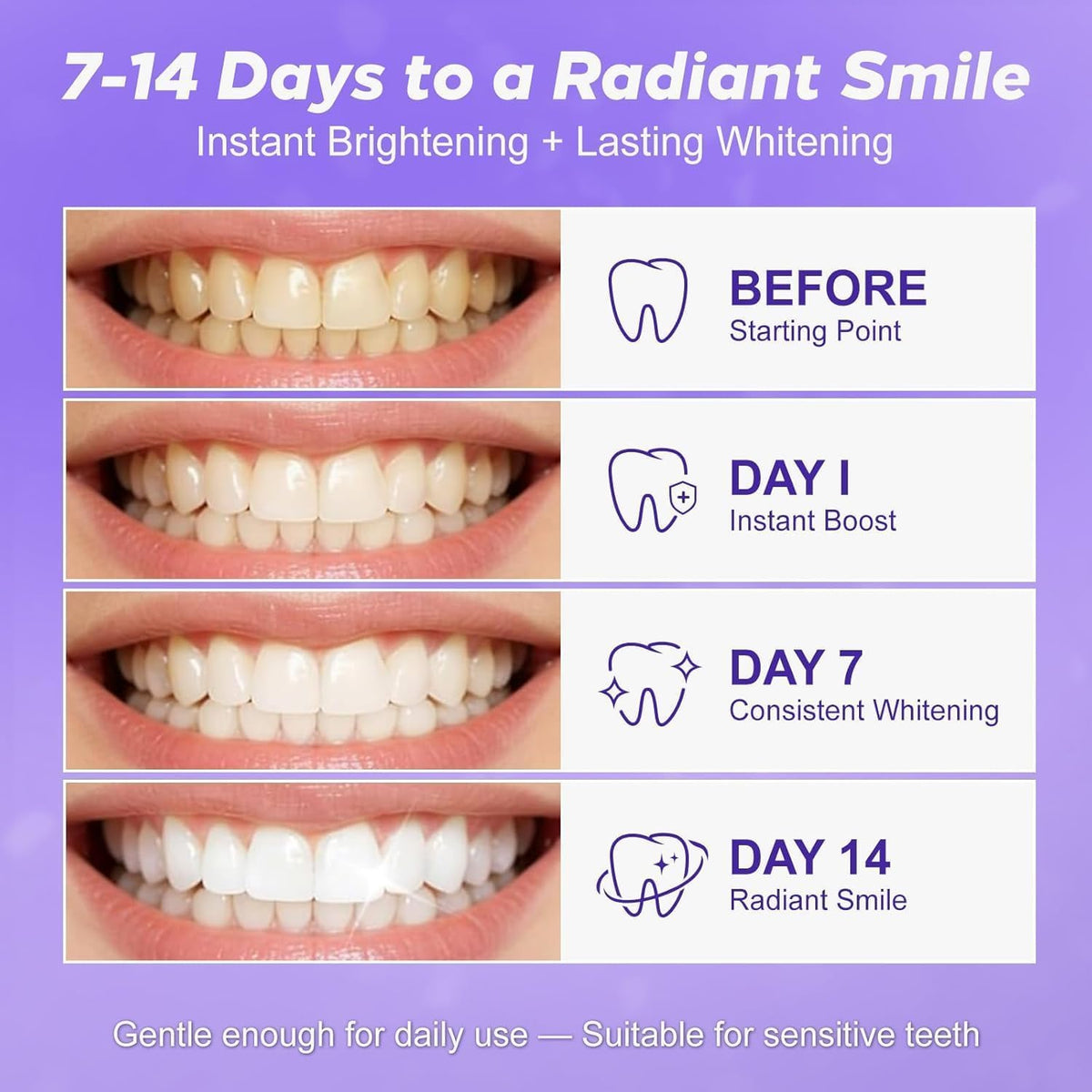 Purple Teeth Whitening Strips – PAP+ Advanced Formula