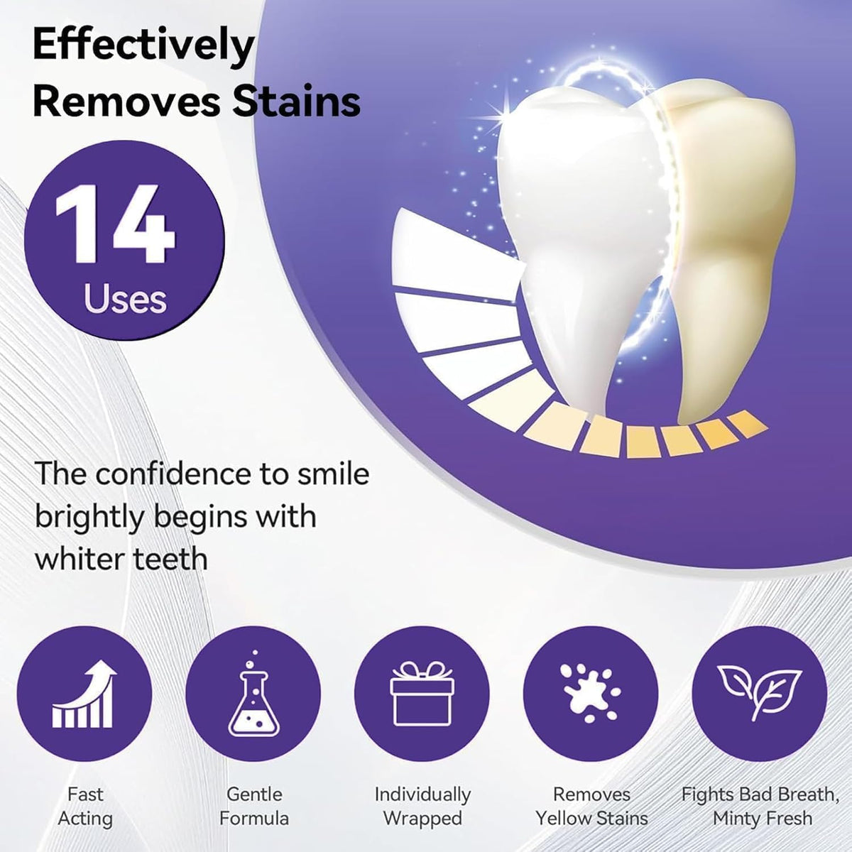 Purple Teeth Whitening Strips – PAP+ Advanced Formula