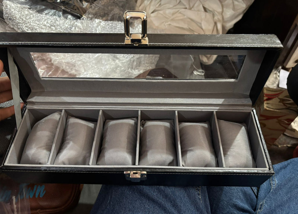 Premium 6-Slot Watch Organizer & Collector Storage Box