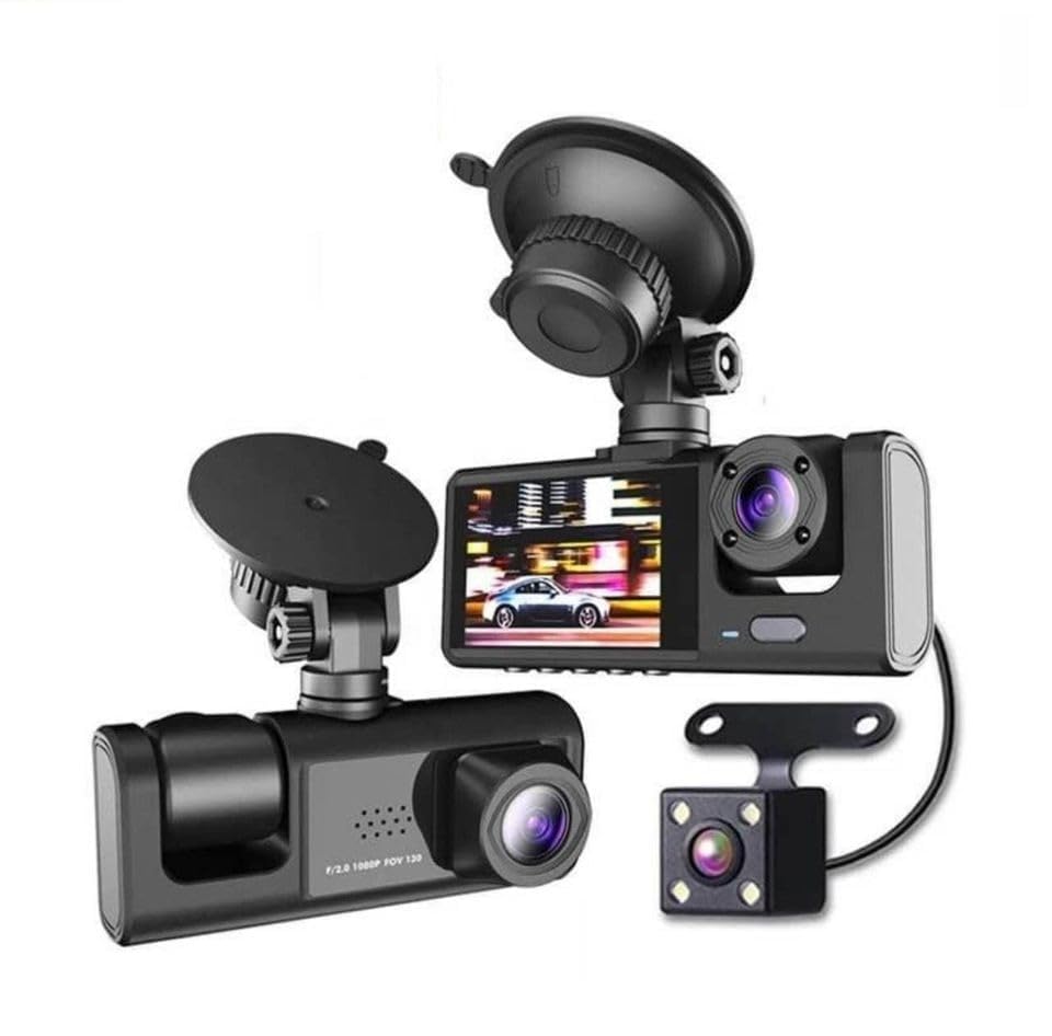 Dual Dash Camera for Car – Front & Rear HD Driving Recorder with LCD Screen, Night Vision & Loop Recording
