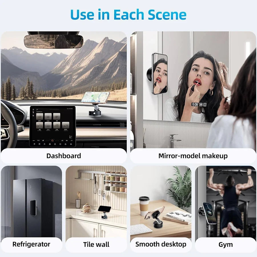 Magnetic 360° Phone Holder – Strong Grip, One-Hand Mount